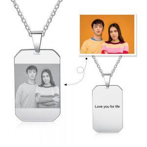 Personalised Photo Necklace For him