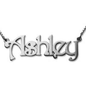 Sterling Silver Name Necklace with Box Chain