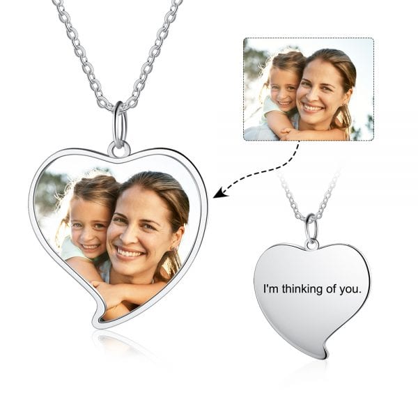 Coloured Heart Photo Necklace