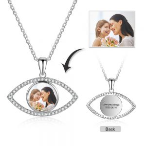 Eye Shaped Photo Necklace