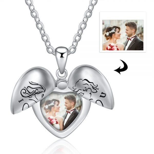 I Love You Photo Necklace