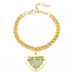 To My Daughter Daddy Loves You But You are Still are right pain in the ass Gold Bracelet