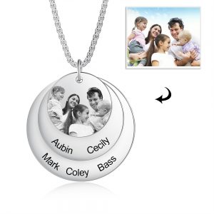 Three Disc Photo Necklace