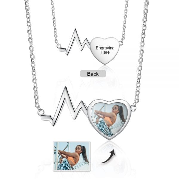 Heartbeat Photo Necklace