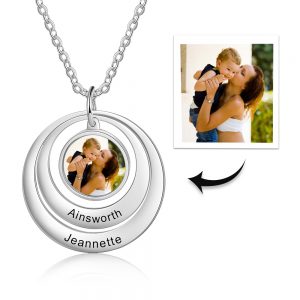 Two Disc with Photo Necklace