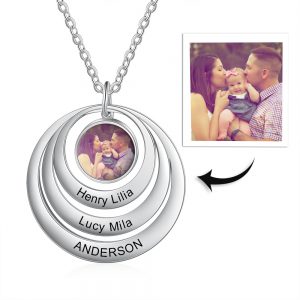 Three Disc with Photo Necklace