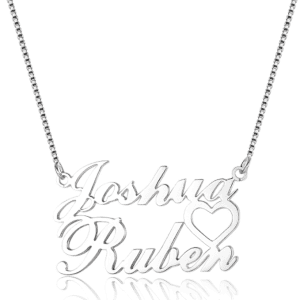 Sterling Silver Double Name Necklace