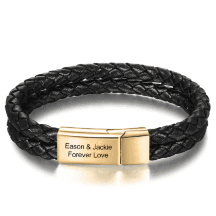Personalised Double Braid Rope Bracelet for Men