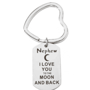 Nephew I Love You to the Moon and Back - Keyring