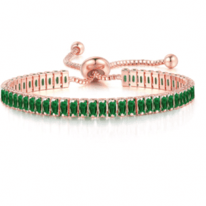 Luxury 2.5x5mm Zircon Rose Gold Plated Tennis Bracelet