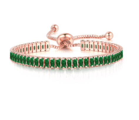 Luxury 2.5x5mm Zircon Rose Gold Plated Tennis Bracelet