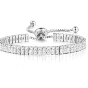 Luxury 2.5x5mm Zircon Silver Tennis Bracelet