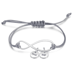 Adjustable Infinity Name Bracelet - 2 Charms