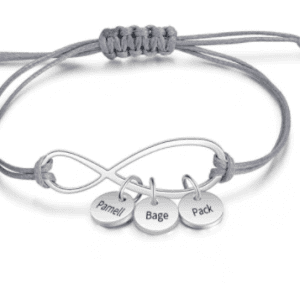 Adjustable Infinity Name Bracelet - 3 Charms