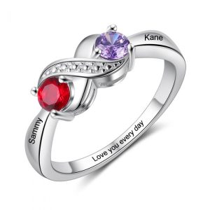 Sterling Silver Infinity Crystal Zirconia Ring
