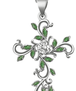 Creative Leaf  Cross Silver Necklace