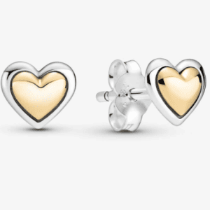 Dainty Gold and Silver Heart Earrings