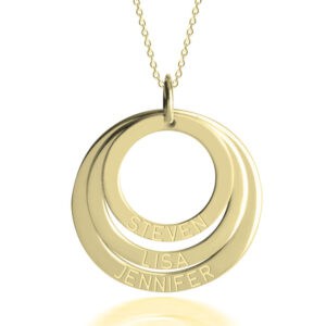 Three Disc 24k Gold Plated Necklace