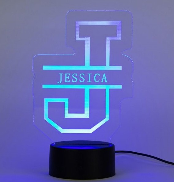 Personalised Letter Night Light LED Night Lamp 7 Colours Change