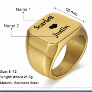 Couples Engraved Ring