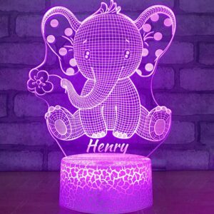 Personalised Elephant Night Lamp
