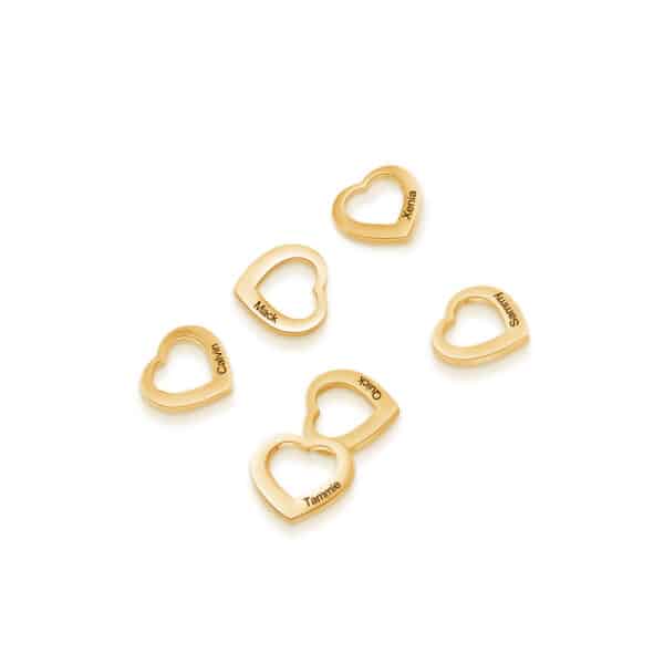 Gold Plated Heart Charms for the Gold Heart Charm Bangle