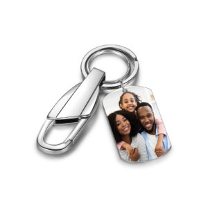 Photo Keyring With Engraving in Stainless Steel