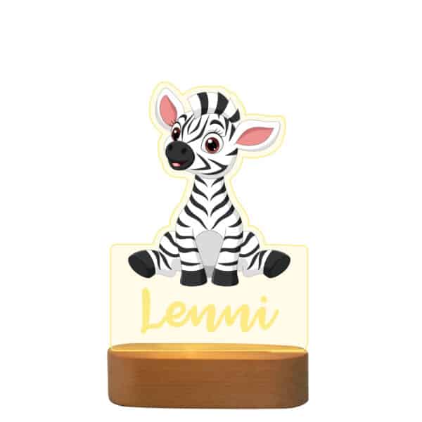 Personalised Zebra Night Lamp