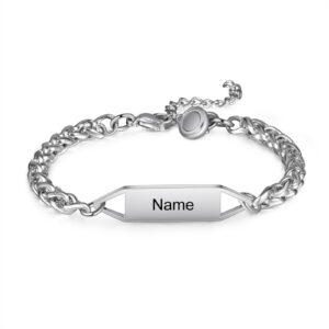 Stainless Steel Ladies Engraved Bracelet