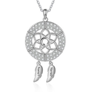 Personalised 2 Name Dreamcatcher Necklace