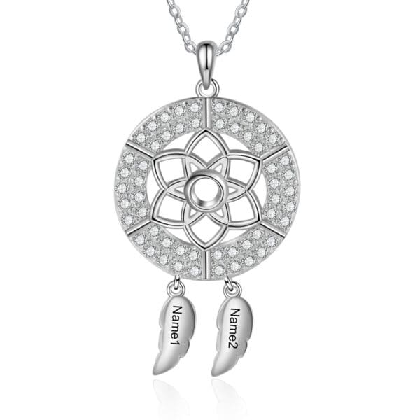 Personalised 2 Name Dreamcatcher Necklace