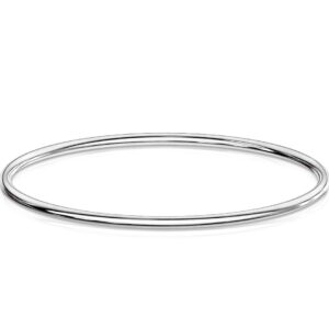 Plain Thick Wire Bangle Stainless Steel Bracelet