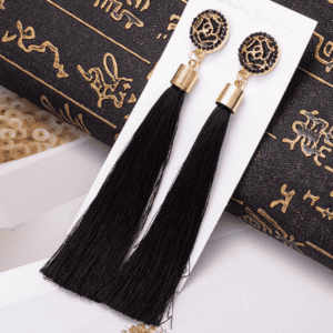 Bohemian Crystal Tassel Earrings
