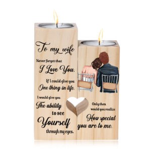 To My Wife Romantic Candle Stick Holders with Candles