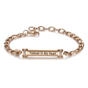 Beautiful Rose Gold Ashes Memory Bracelet