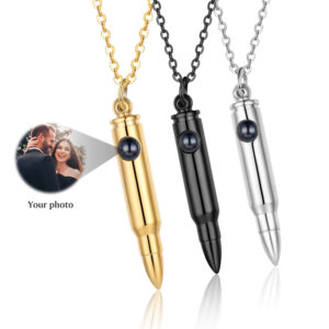Bullet Photo Projection Necklace