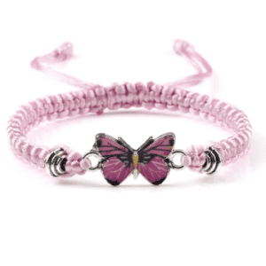 Delicate Butterfly Bracelet in Pastel Pink