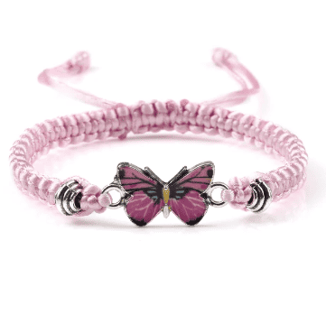 Delicate Butterfly Bracelet in Pastel Pink