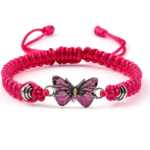 Delicate Butterfly Bracelet in Pink