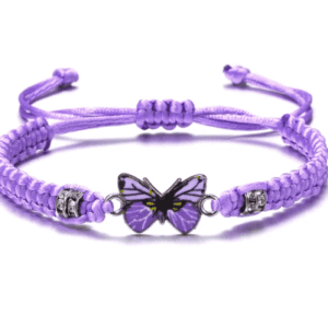 Delicate Butterfly Bracelet in Pastel Purple