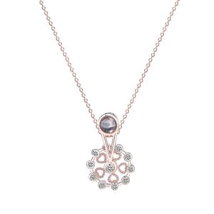 Elegant Gold Photo Projection Necklace